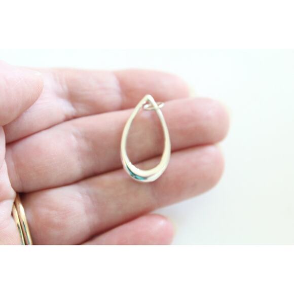 Sterling Silver Large Teardrop Statement Charm, Large Statement Teardrop Charm - Picture 2 of 4